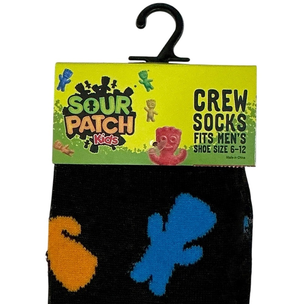 Sour Patch Kids Crew Socks Mens Novelty Funny Print Unisex OS Shoe Size 6-12 - Picture 4 of 16